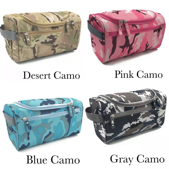 His & Her Camo Toiletry Cosmetic Travel Bag - Picture 15 of 16